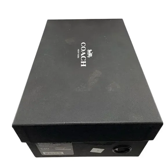 Coach Women Rye Nappa Leather Espadrille Flat Shoes Midnight Navy Sz 5.5 NEW‎ - Picture 11 of 11